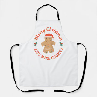 Vrolijk kerstfeest Laten we koekjes bakken Gingerb Schort