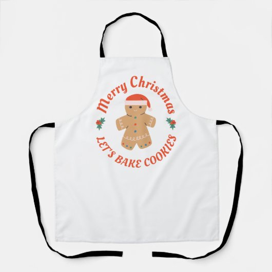 Vrolijk kerstfeest Laten we koekjes bakken Gingerb Schort (Voorkant)