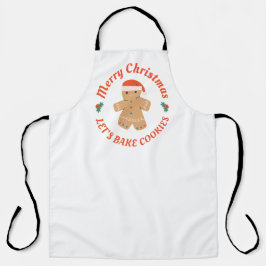 Vrolijk kerstfeest Laten we koekjes bakken Gingerb Schort