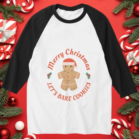 Vrolijk kerstfeest Laten we koekjes bakken Gingerb T-shirt
