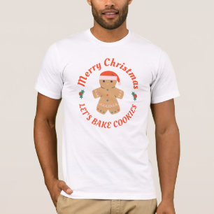 Vrolijk kerstfeest Laten we koekjes bakken Gingerb T-shirt