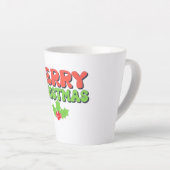 Vrolijk kerstfeest latte mok (Rechterhoek)