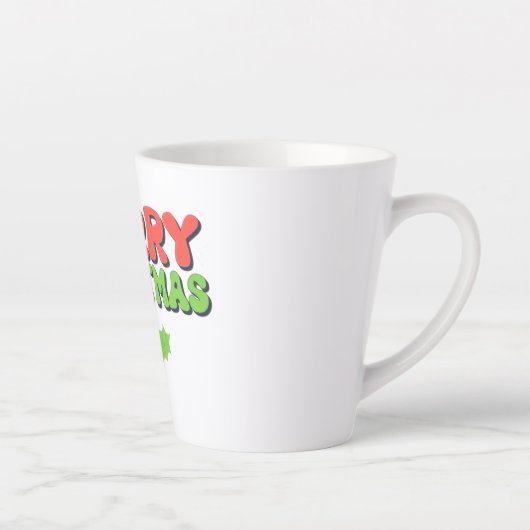 Vrolijk kerstfeest latte mok (Rechts)