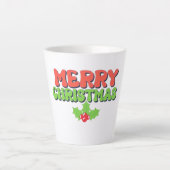 Vrolijk kerstfeest latte mok (Voorkant)
