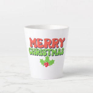 Vrolijk kerstfeest latte mok