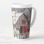 Vrolijk kerstfeest latte mok (Rechterhoek)