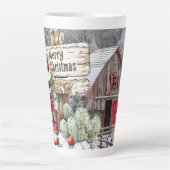 Vrolijk kerstfeest latte mok (Voorkant)