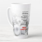 Vrolijk kerstfeest latte mok (Linkerhoek)
