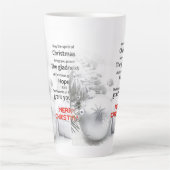 Vrolijk kerstfeest latte mok (Voorkant)