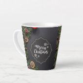 Vrolijk kerstfeest latte mok (Linkerhoek)