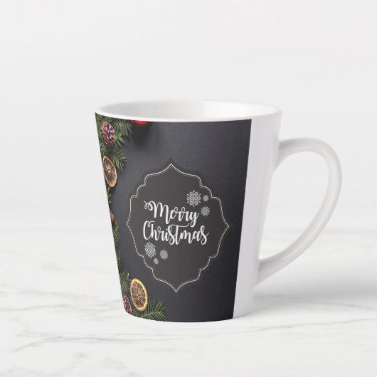 Vrolijk kerstfeest latte mok (Rechts)