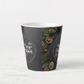 Vrolijk kerstfeest latte mok (Voorkant)