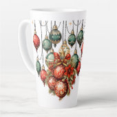 Vrolijk kerstfeest latte mok (Linkerhoek)