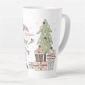 Vrolijk kerstfeest latte mok (Rechterhoek)