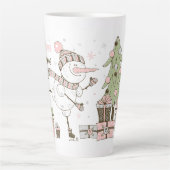 Vrolijk kerstfeest latte mok (Voorkant)