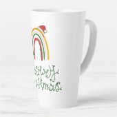 Vrolijk kerstfeest latte mok (Rechterhoek)