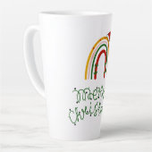 Vrolijk kerstfeest latte mok (Linkerhoek)