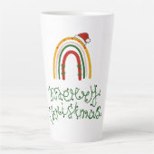 Vrolijk kerstfeest latte mok (Voorkant)