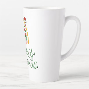 Vrolijk kerstfeest latte mok