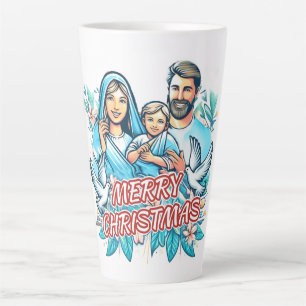 Vrolijk kerstfeest latte mok