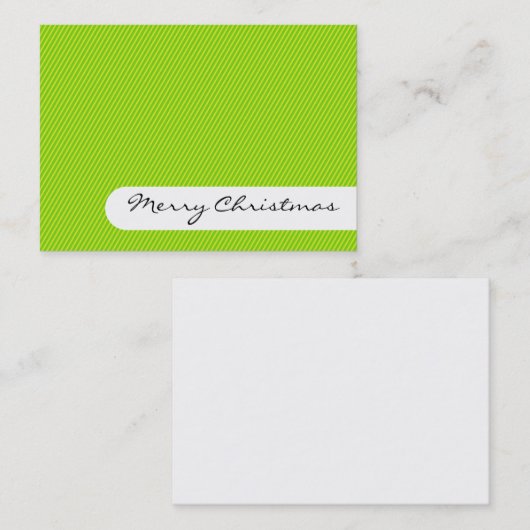 Vrolijk kerstfeest - Legante Stripes - Visitekaart Visitekaartje (Voorkant / Achterkant)