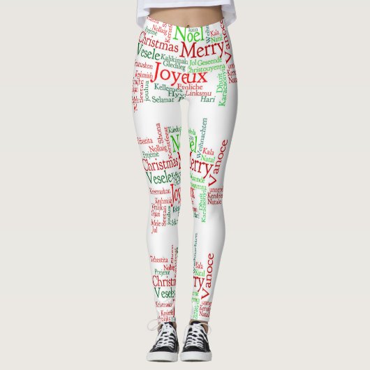 Vrolijk kerstfeest Leggings (Voorkant)