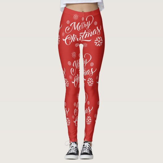 Vrolijk kerstfeest leggings (Voorkant)