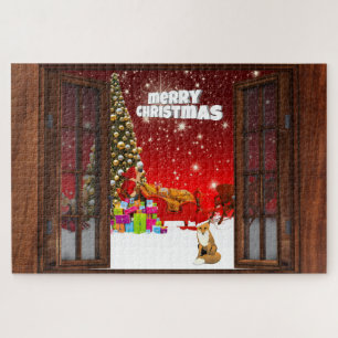 Vrolijk kerstfeest legpuzzel