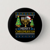 Vrolijk kerstfeest Lelijk Joods Kerstfeest Ronde Button 5,7 Cm (Voorkant)