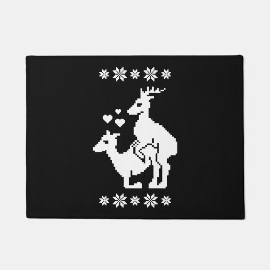 Vrolijk Kerstfeest Lelijke Kerstmis Deurmat (Voorkant)