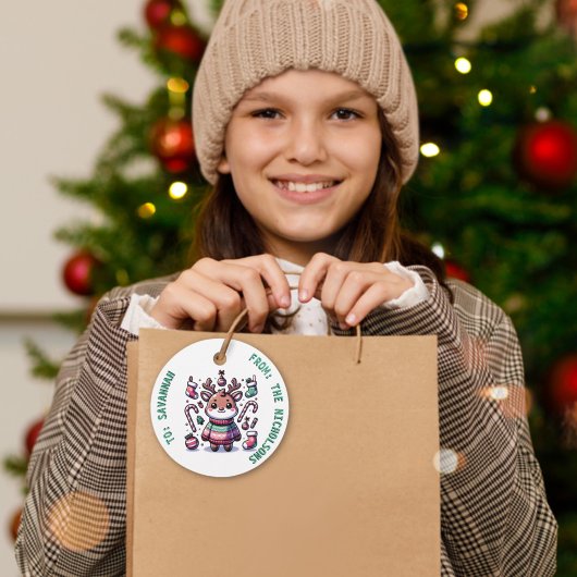 Vrolijk Kerstfeest & Lelijke Trui Wensen Rendier Bedankjes Labels