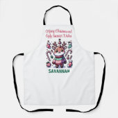 Vrolijk Kerstfeest & Lelijke Trui Wensen Rendier Schort (Voorkant)