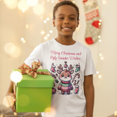 Vrolijk Kerstfeest & Lelijke Trui Wensen Rendier T-shirt