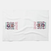 Vrolijk Kerstfeest & Lelijke Trui Wensen Rendier Theedoek (Horizontaal)