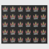 Vrolijk kerstfeest Leopard Plaid Tree kerstvakanti Cadeaupapier (Vlak)
