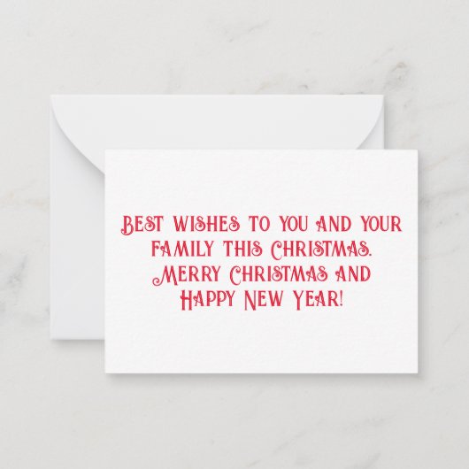 Vrolijk Kerstfeest Leuk Chic Script Foto Vakantie  Notitiekaartje (Achterkant)