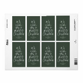 Vrolijk kerstfeest leuk groen vakantiegeschenk etiket (Full Sheet)