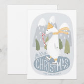 vrolijk kerstfeest. Leuk winter polar beer op scha Feestdagenkaart (Voorkant / Achterkant)