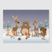 vrolijk kerstfeest! Leuke Bos Dieren Magnetische K (Voorkant)