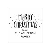 Vrolijk kerstfeest leuke eenvoudige stippen sterre rubberstempel (Afrduk)