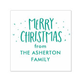 Vrolijk kerstfeest leuke eenvoudige stippen sterre zelfinktende stempel (Design)