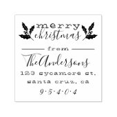 vrolijk kerstfeest | Leuke familienaam retouradres Zelfinktende Stempel (Design)