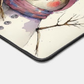 Vrolijk Kerstfeest Leuke grillige Winter Sneeuwman Bureaumat (Hoek)