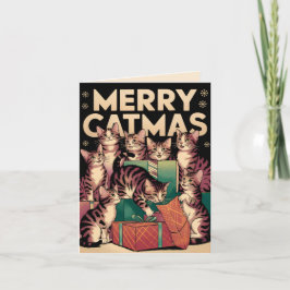 Vrolijk kerstfeest - leuke  kattenkerst kaart