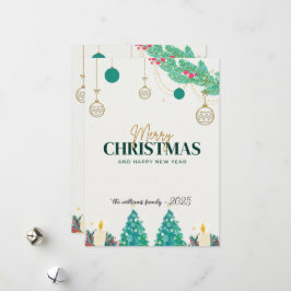 Vrolijk kerstfeest leuke moderne kaart
