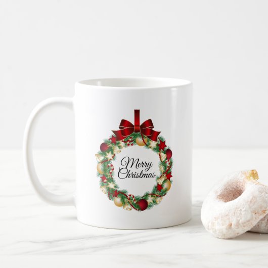Vrolijk Kerstfeest Leuke mok - Koffie mok (Met donut)