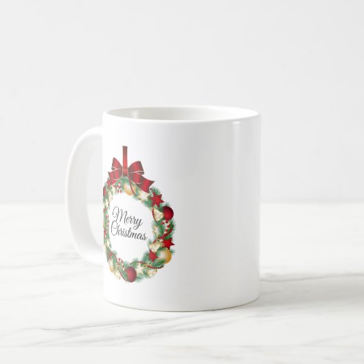 Vrolijk Kerstfeest Leuke mok - Koffie mok (Voorkant links)