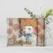 Vrolijk Kerstfeest Leuke Ornamenten Vakantie Kaart (Staand voorkant)