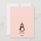 Vrolijk Kerstfeest Leuke Pinguïn Feestdagenkaart (Achterkant)