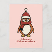 Vrolijk Kerstfeest Leuke Pinguïn Feestdagenkaart (Voorkant)